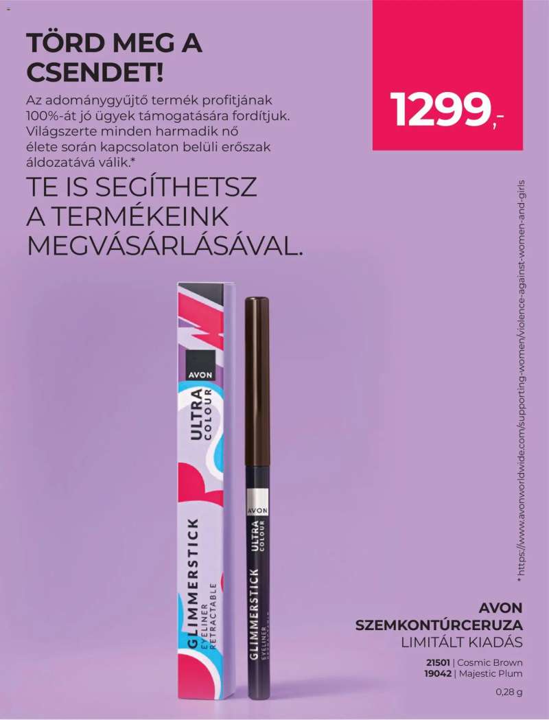 Avon Katalógus AVON - Adománygyűjtő katalógus 12 oldal
