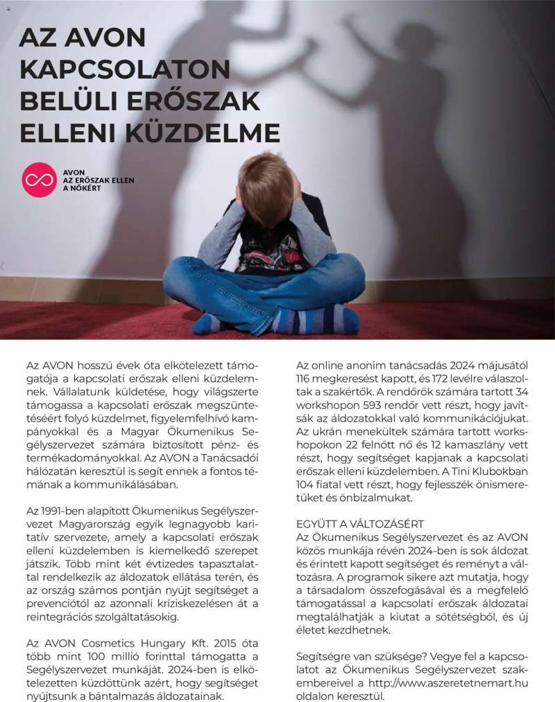 Avon Katalógus AVON - Adománygyűjtő katalógus 4 oldal