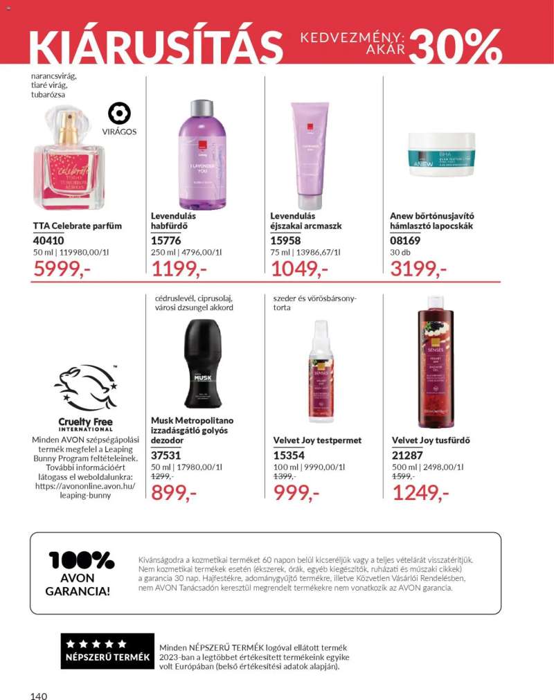 Avon AVON online katalógus 2026 márciusi 156 oldal