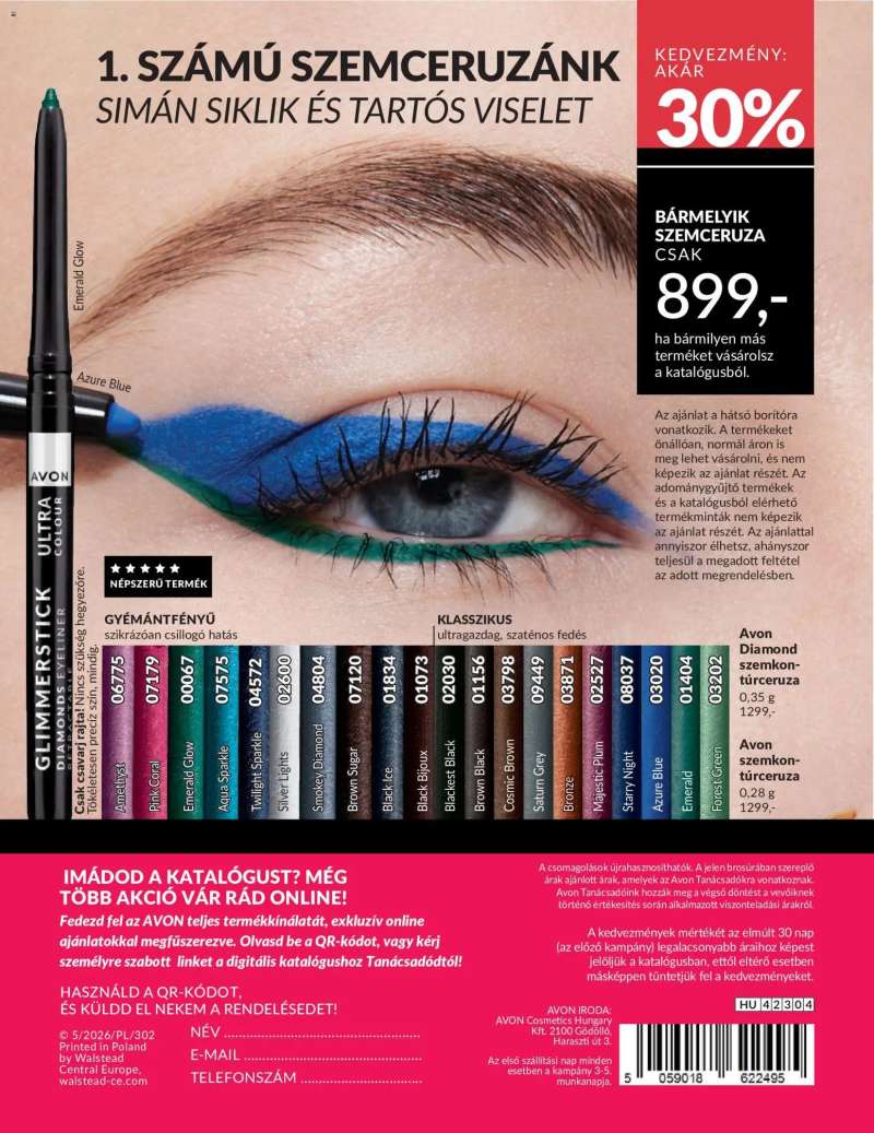 Avon AVON online katalógus 2026 májusi 210 oldal