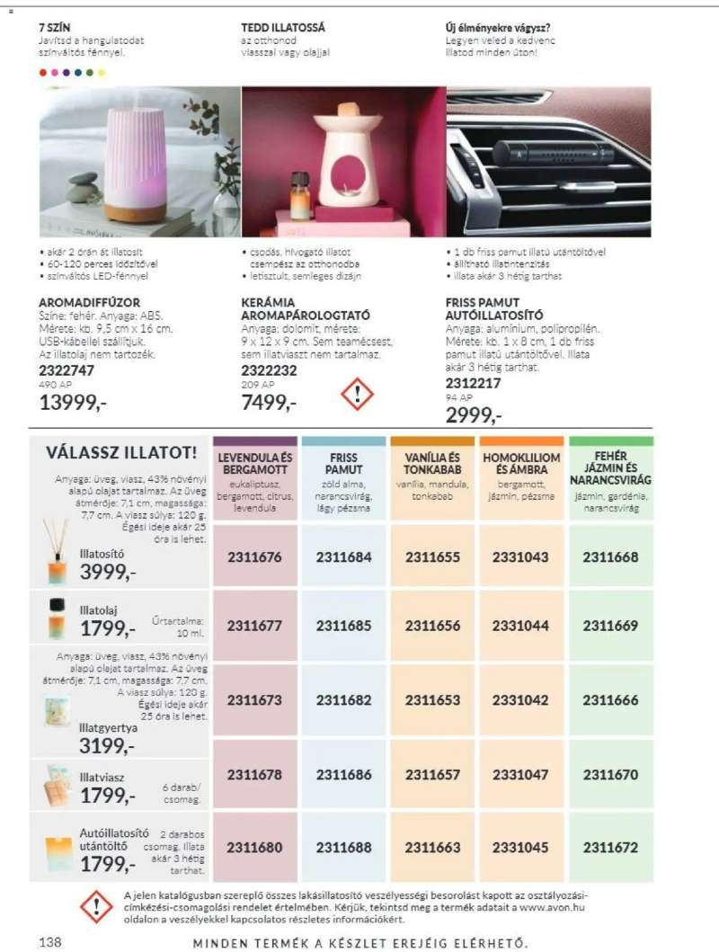 Avon AVON online katalógus 2026 októberi 138 oldal