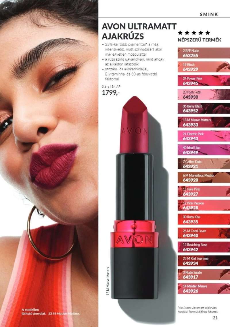 Avon AVON online katalógus 2026 októberi 31 oldal