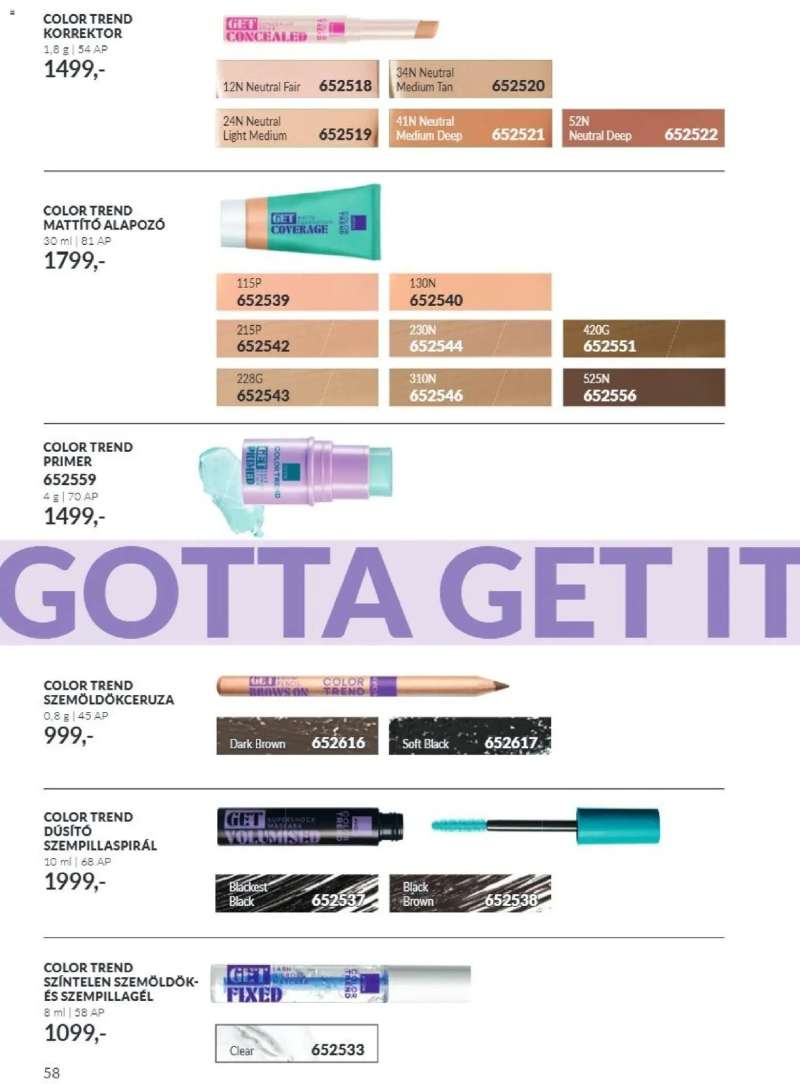 Avon AVON online katalógus 2026 októberi 58 oldal