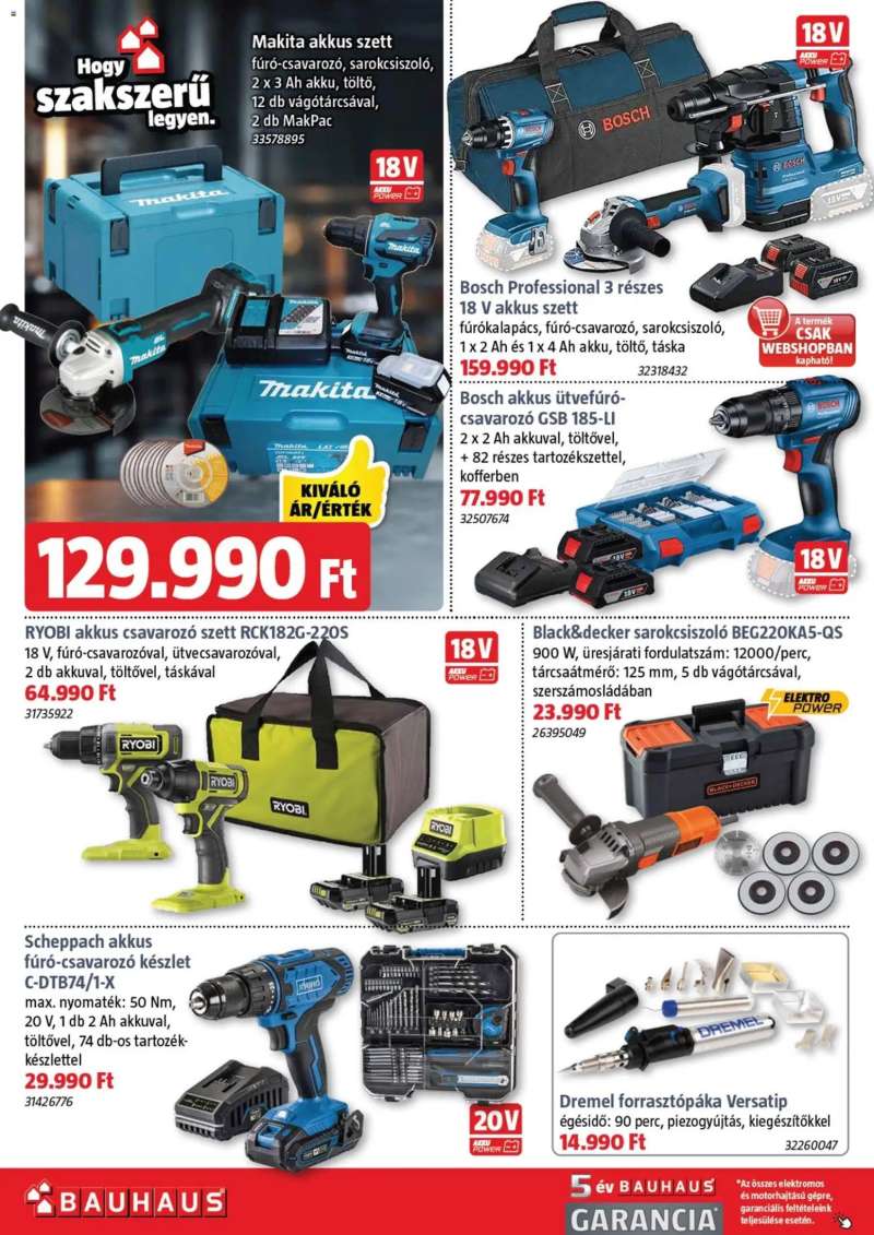 Bauhaus Akciós újság Bauhaus 28 oldal