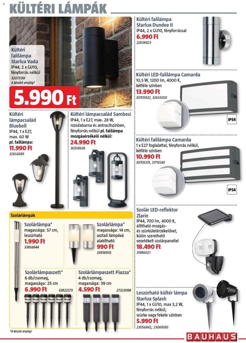 Bauhaus Bauhaus akciós újság 13 oldal