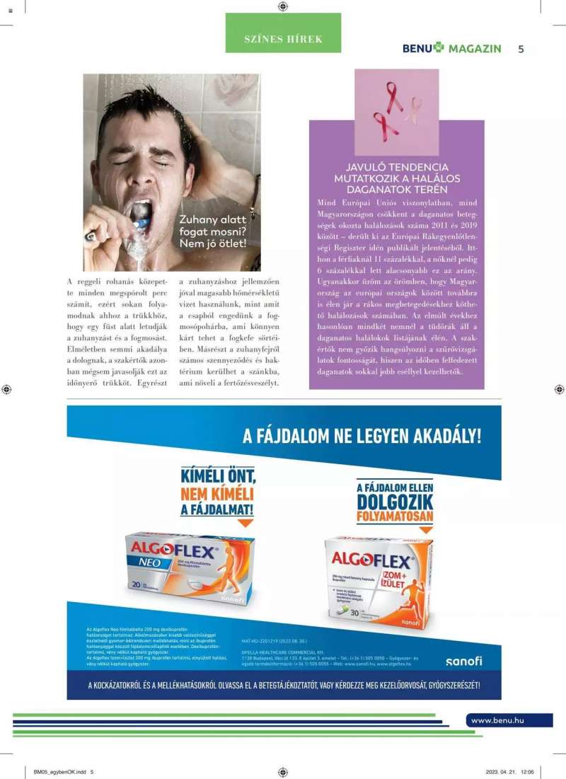BENU Gyógyszertárak Magazin 5/2023 5 oldal