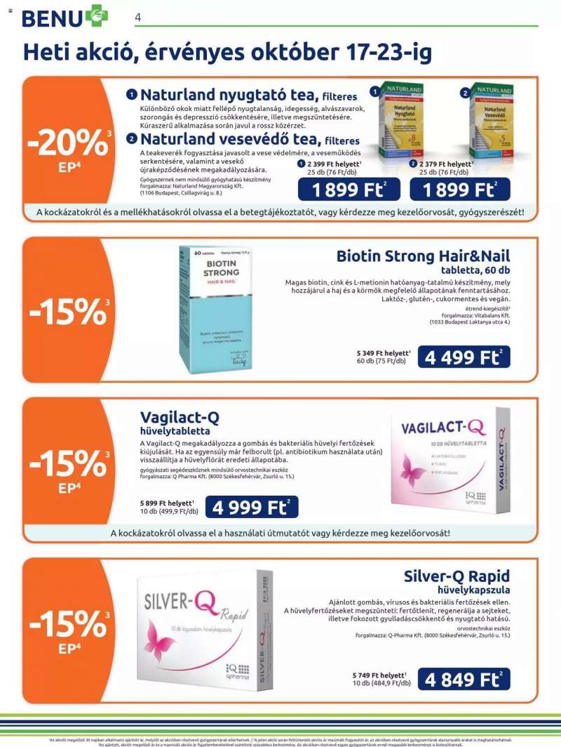 BENU Gyógyszertárak Akciós Újság BENU Gyógyszertárak 19 oldal