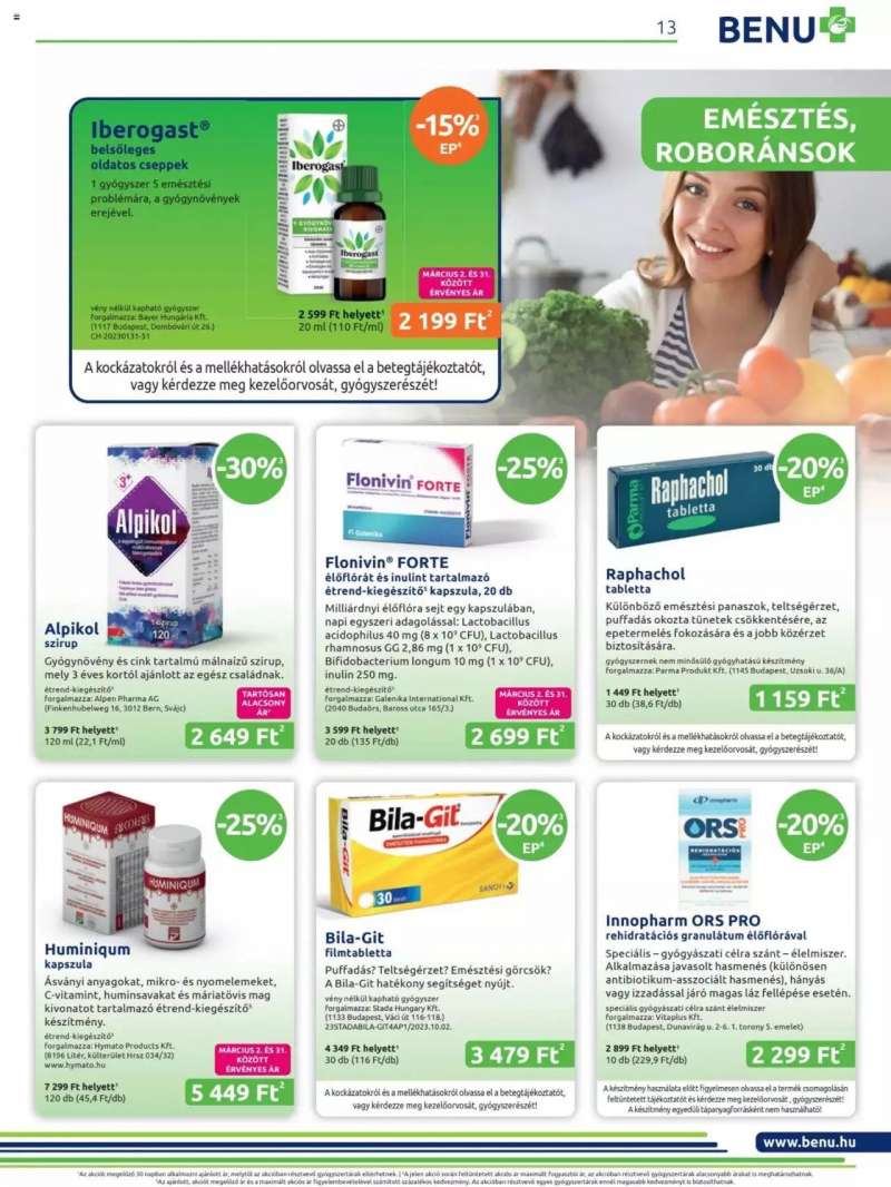 BENU Gyógyszertárak Akciós Újság BENU Gyógyszertárak 13 oldal