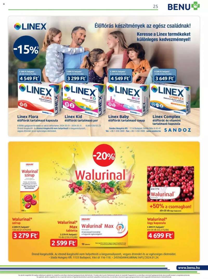 BENU Gyógyszertárak Akciós Újság BENU Gyógyszertárak 25 oldal