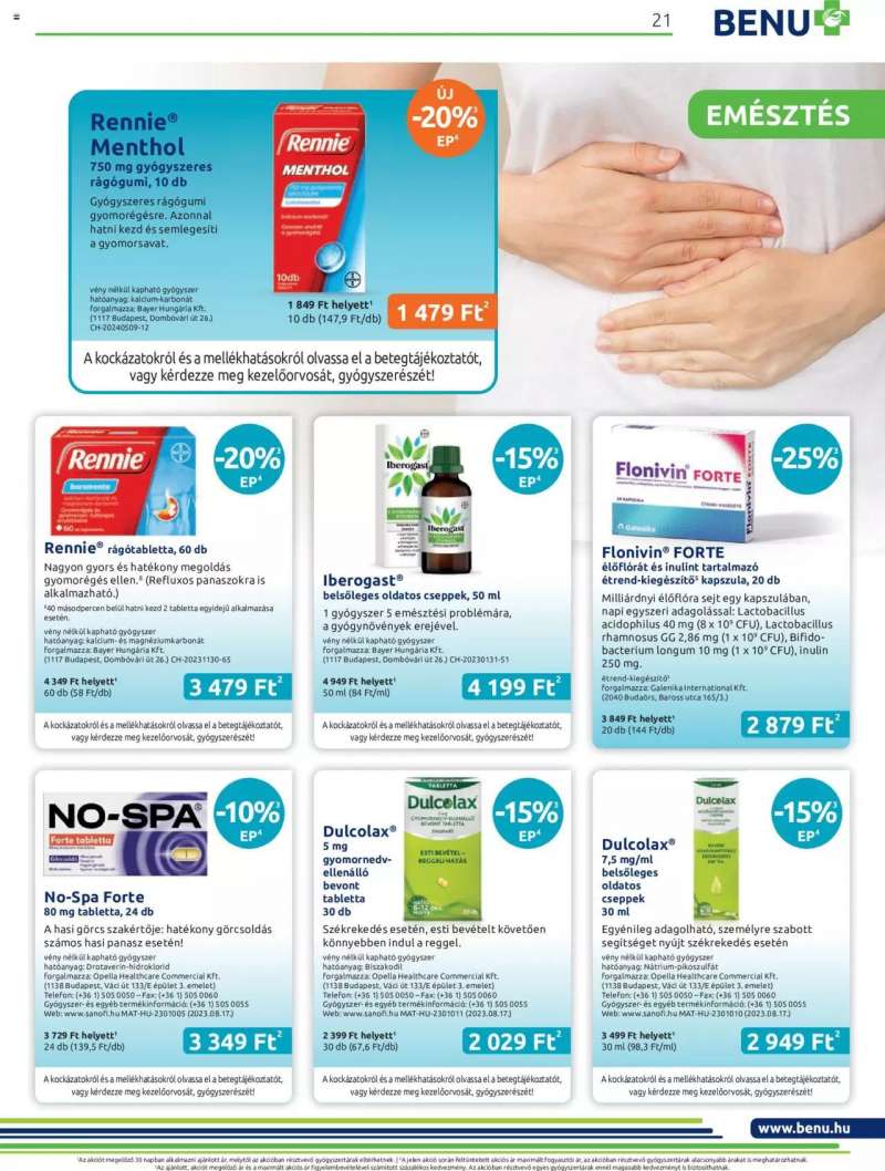 BENU Gyógyszertárak Akciós Újság BENU Gyógyszertárak 21 oldal