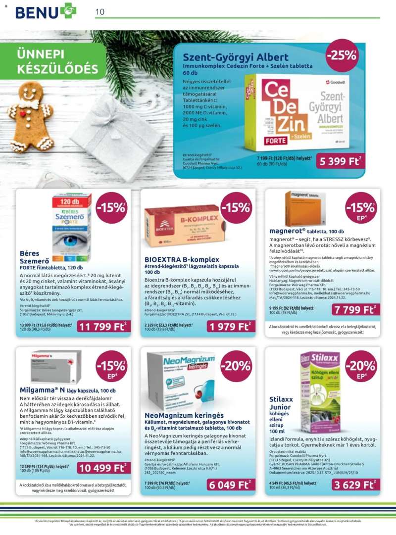 BENU Gyógyszertárak Akciós újság BENU Gyógyszertárak 9 oldal