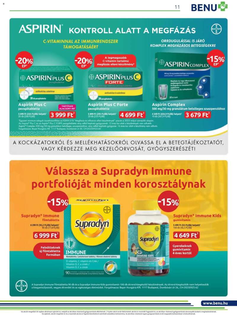 BENU Gyógyszertárak Akciós újság BENU Gyógyszertárak 10 oldal