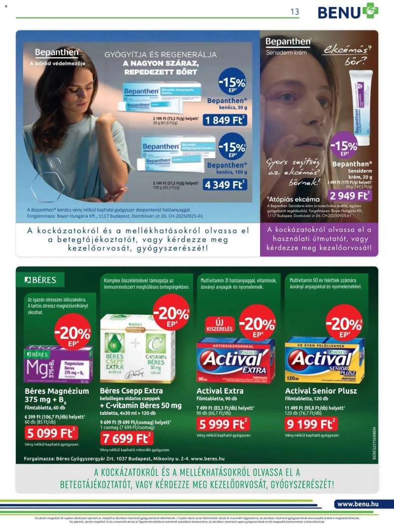 BENU Gyógyszertárak Akciós újság BENU Gyógyszertárak 12 oldal