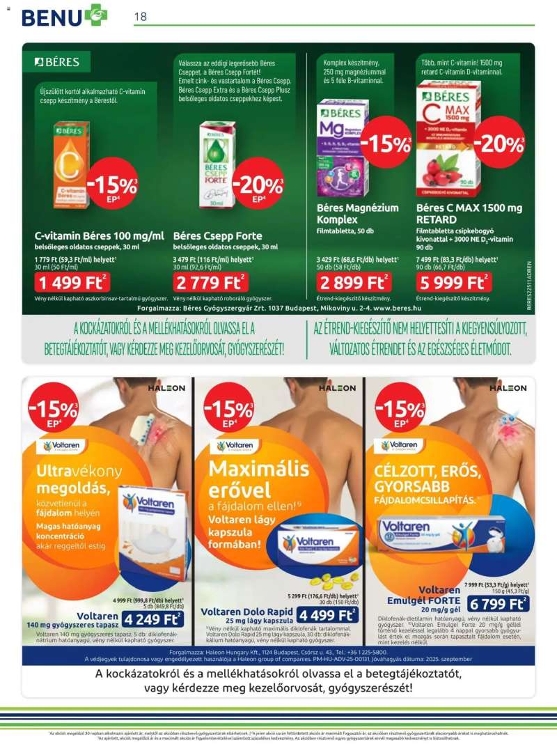 BENU Gyógyszertárak Akciós újság BENU Gyógyszertárak 17 oldal
