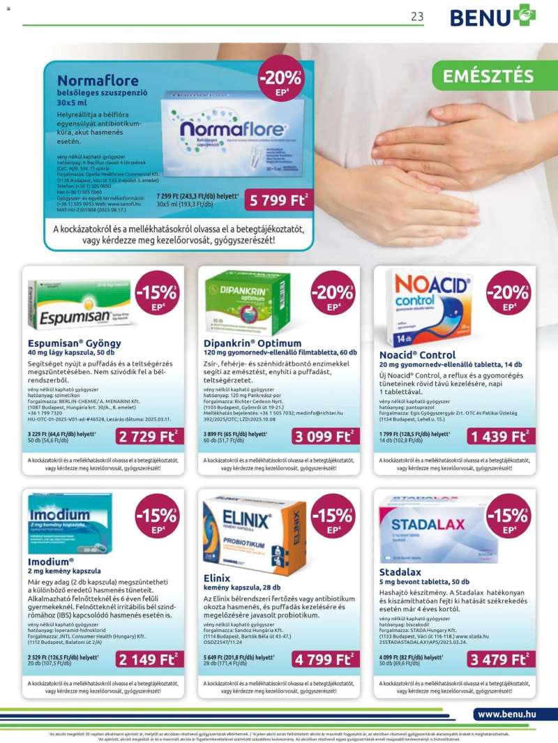BENU Gyógyszertárak Akciós újság BENU Gyógyszertárak 22 oldal