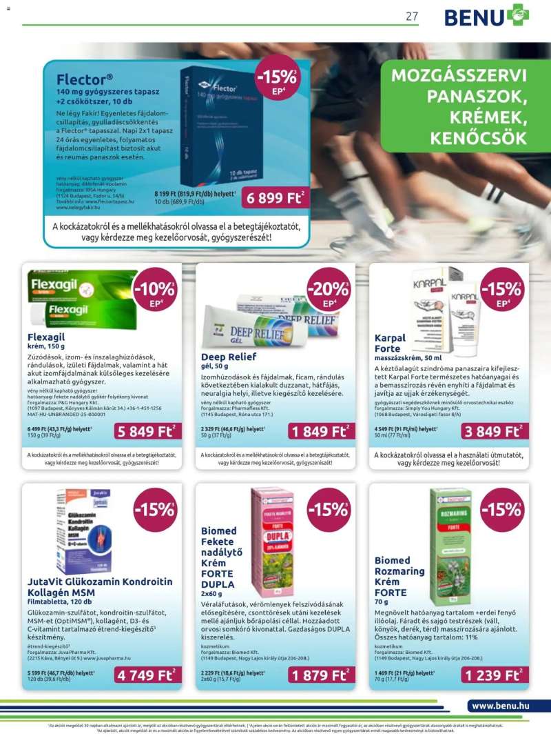 BENU Gyógyszertárak Akciós újság BENU Gyógyszertárak 26 oldal