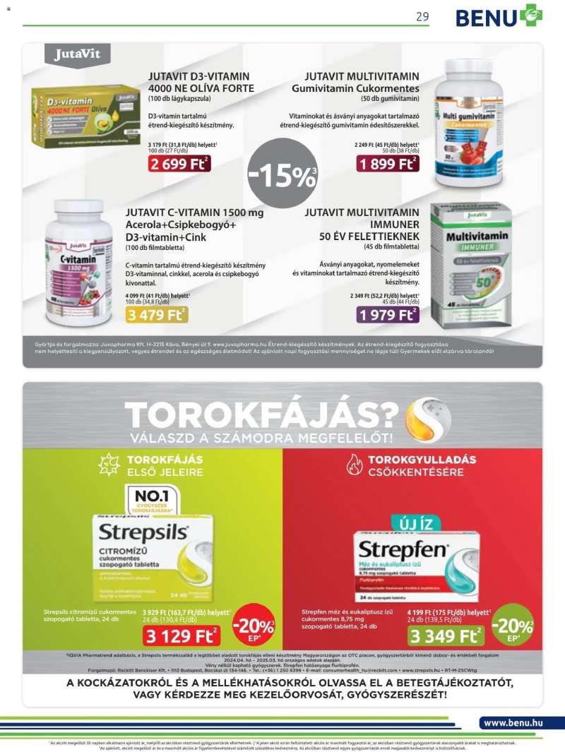BENU Gyógyszertárak Akciós újság BENU Gyógyszertárak 28 oldal