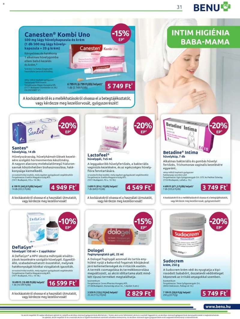 BENU Gyógyszertárak Akciós újság BENU Gyógyszertárak 30 oldal