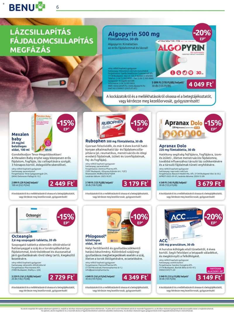 BENU Gyógyszertárak Akciós újság BENU Gyógyszertárak 5 oldal