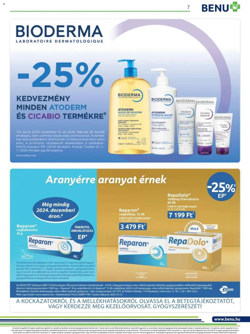 BENU Gyógyszertárak Akciós újság BENU Gyógyszertárak 6 oldal