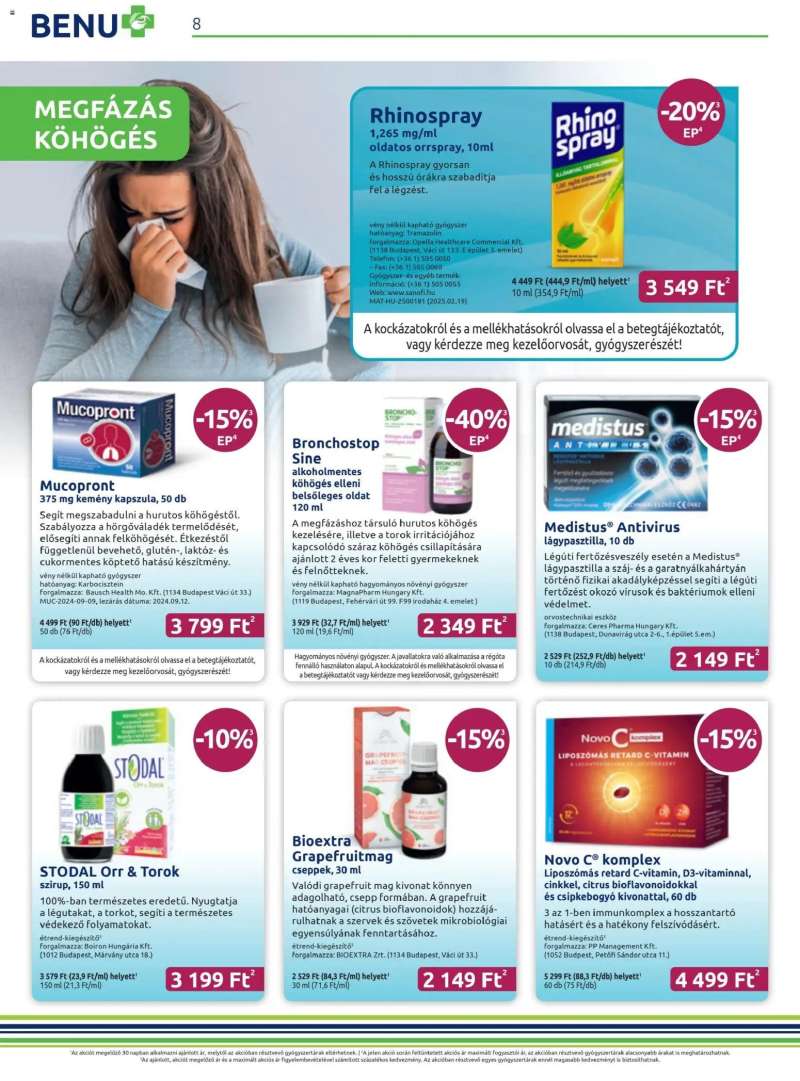 BENU Gyógyszertárak Akciós újság BENU Gyógyszertárak 7 oldal