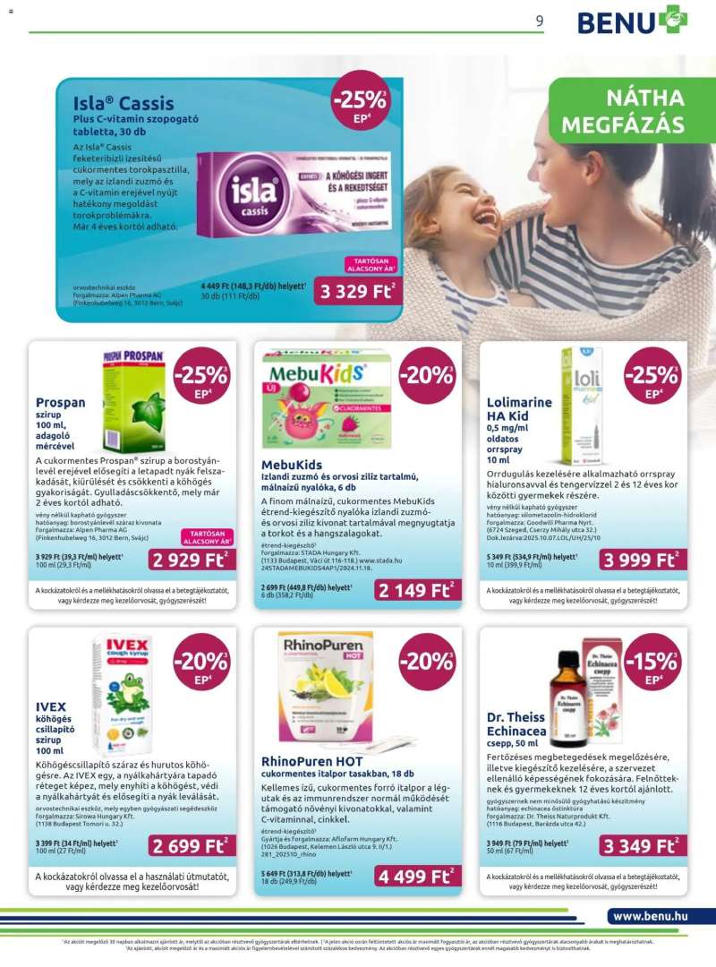 BENU Gyógyszertárak Akciós újság BENU Gyógyszertárak 8 oldal