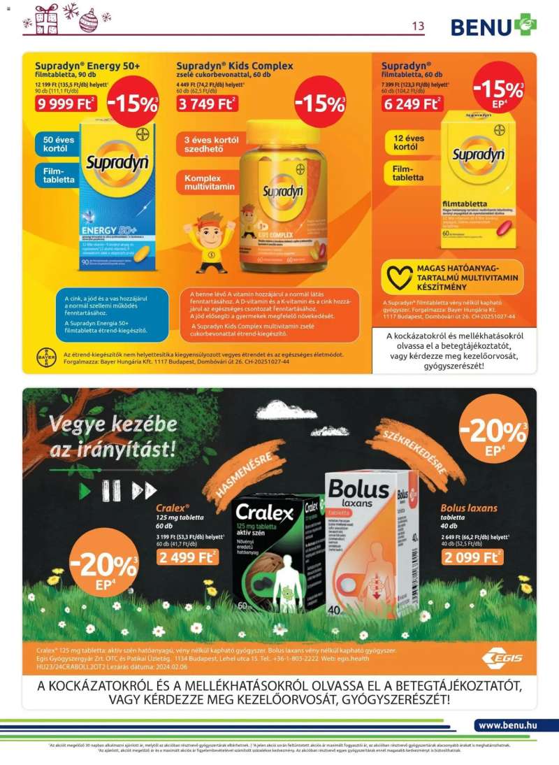 BENU Gyógyszertárak Akciós újság BENU Gyógyszertárak 13 oldal