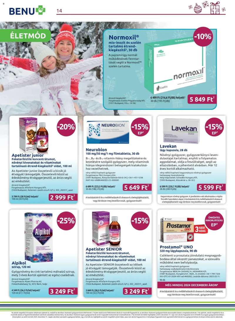 BENU Gyógyszertárak Akciós újság BENU Gyógyszertárak 14 oldal