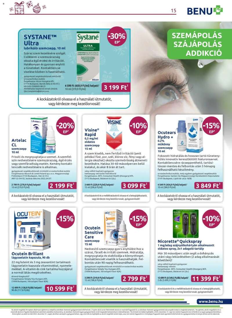 BENU Gyógyszertárak Akciós újság BENU Gyógyszertárak 15 oldal