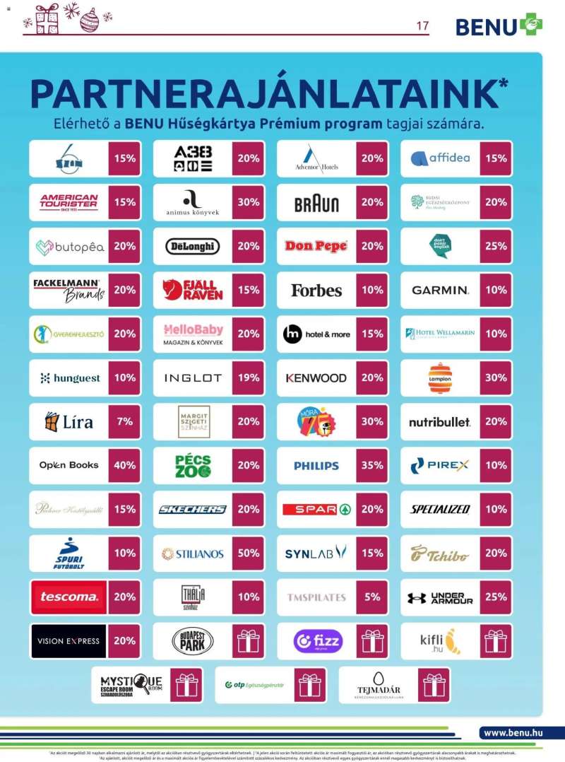 BENU Gyógyszertárak Akciós újság BENU Gyógyszertárak 17 oldal