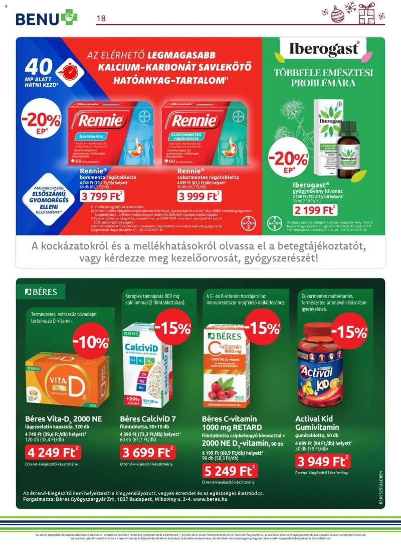 BENU Gyógyszertárak Akciós újság BENU Gyógyszertárak 18 oldal