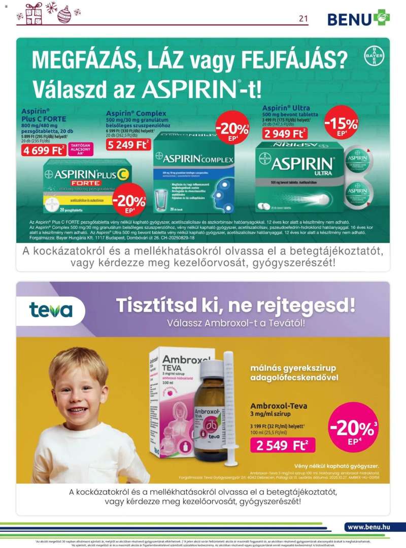 BENU Gyógyszertárak Akciós újság BENU Gyógyszertárak 21 oldal