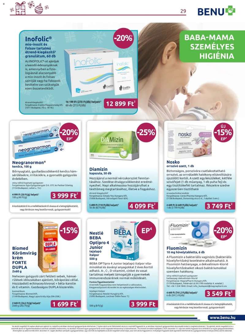 BENU Gyógyszertárak Akciós újság BENU Gyógyszertárak 29 oldal