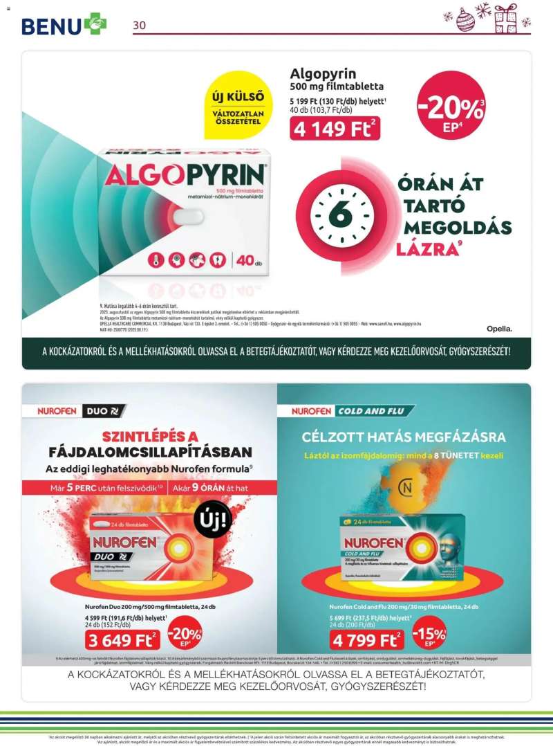 BENU Gyógyszertárak Akciós újság BENU Gyógyszertárak 30 oldal