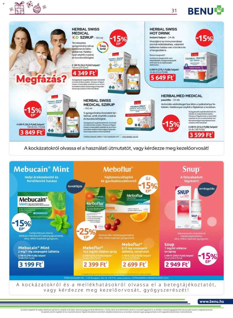 BENU Gyógyszertárak Akciós újság BENU Gyógyszertárak 31 oldal