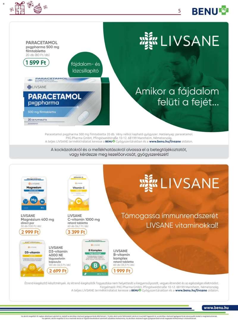 BENU Gyógyszertárak Akciós újság BENU Gyógyszertárak 5 oldal