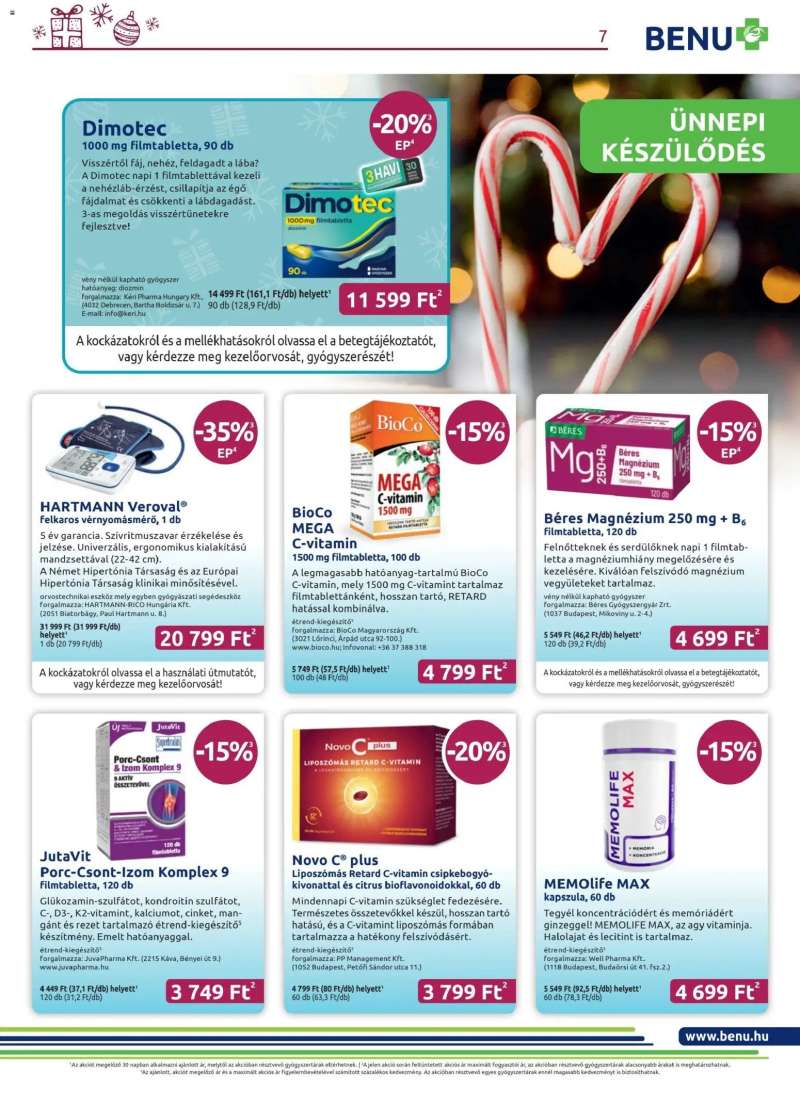 BENU Gyógyszertárak Akciós újság BENU Gyógyszertárak 7 oldal