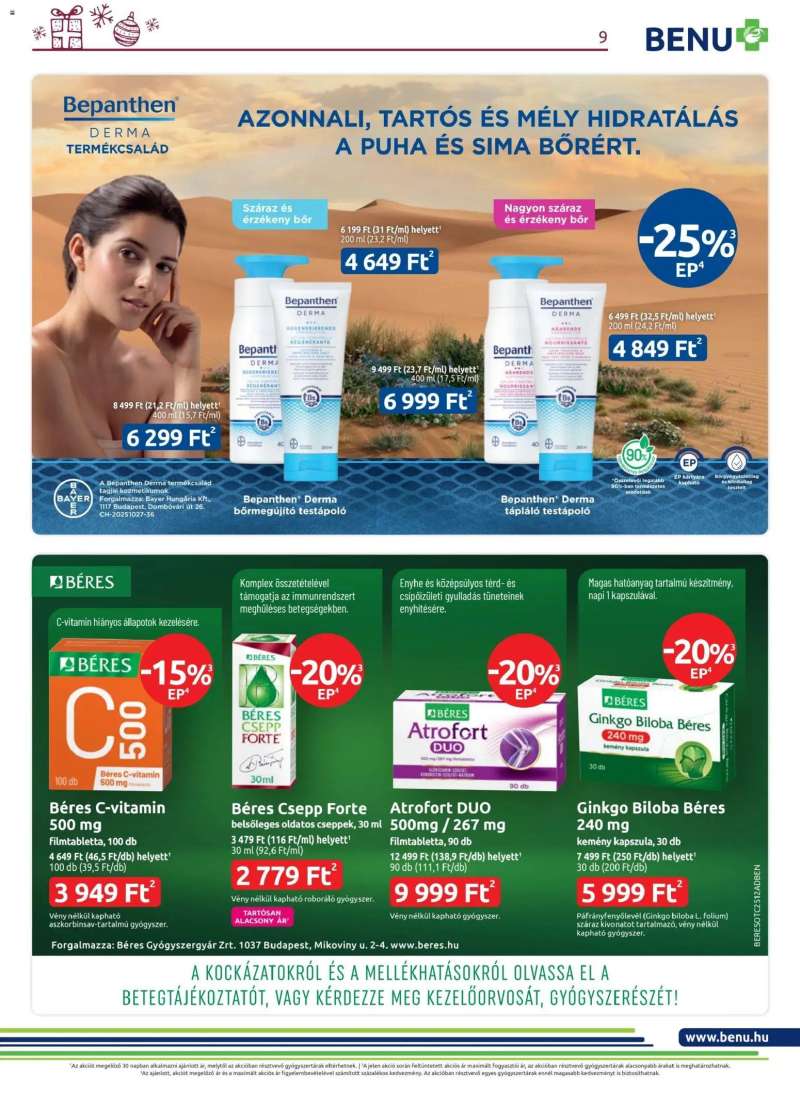BENU Gyógyszertárak Akciós újság BENU Gyógyszertárak 9 oldal