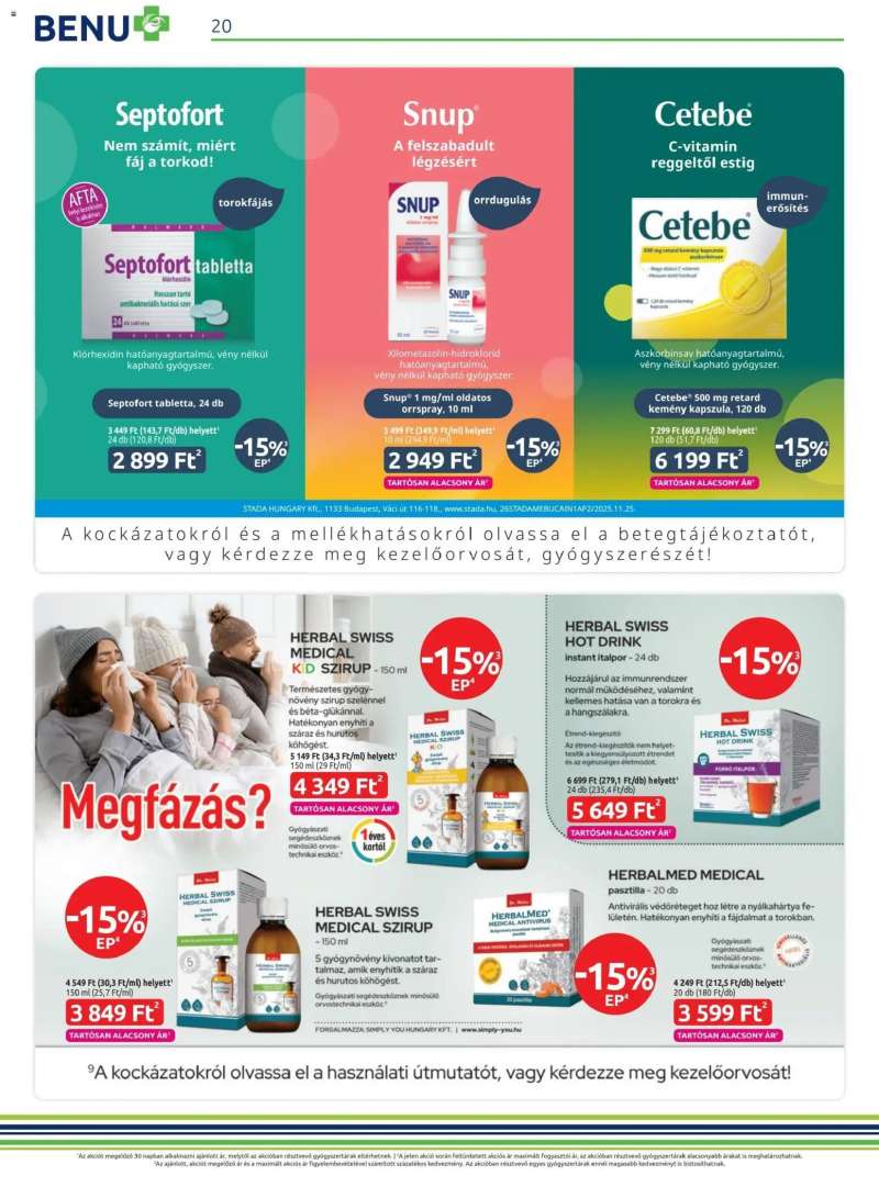 BENU Gyógyszertárak Akciós újság BENU Gyógyszertárak 20 oldal
