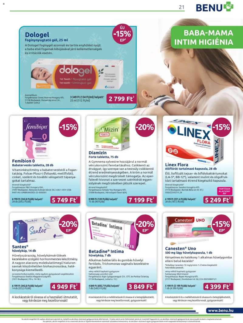 BENU Gyógyszertárak Akciós újság BENU Gyógyszertárak 21 oldal