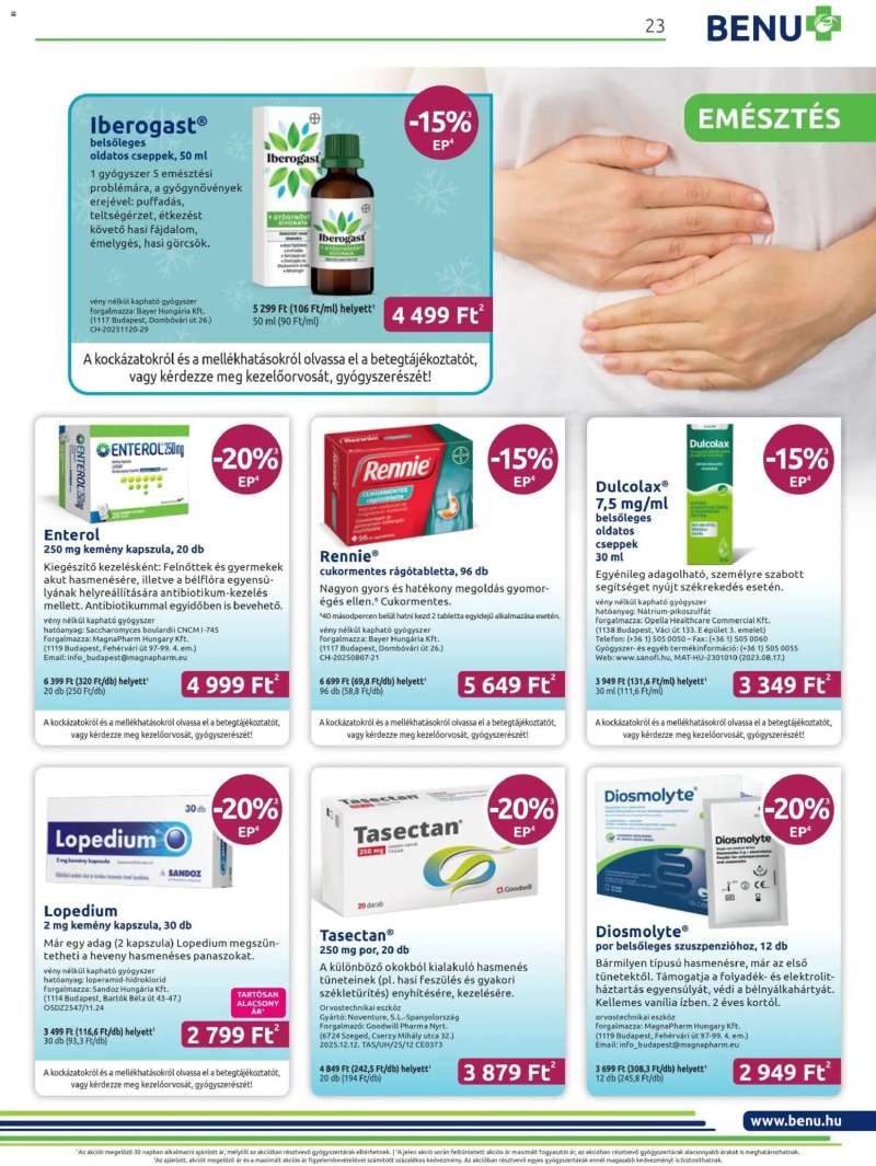 BENU Gyógyszertárak Akciós újság BENU Gyógyszertárak 23 oldal