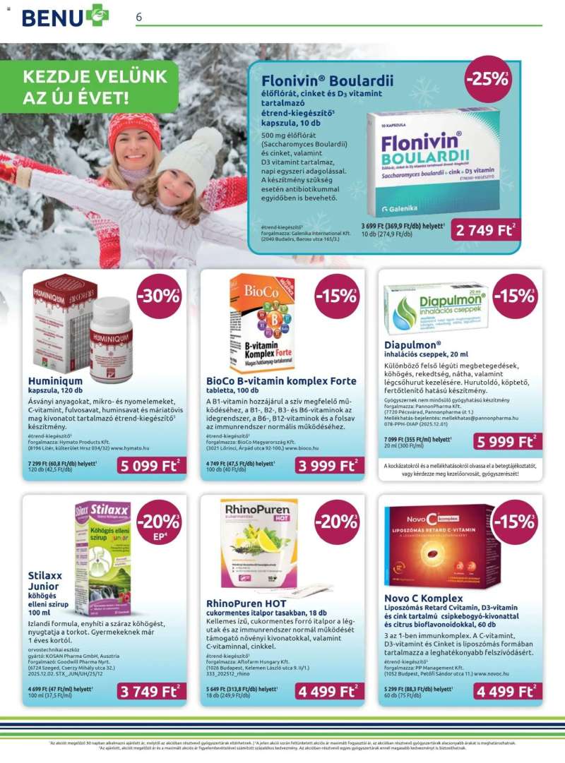 BENU Gyógyszertárak Akciós újság BENU Gyógyszertárak 6 oldal