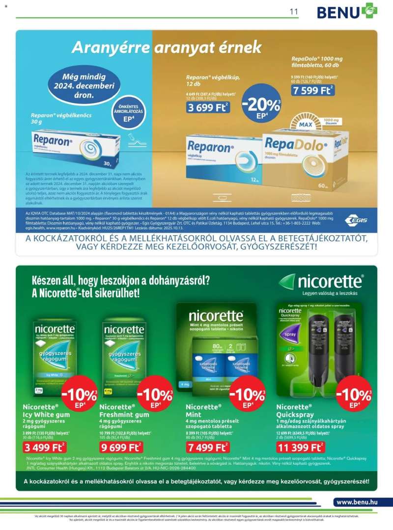 BENU Gyógyszertárak Akciós újság BENU Gyógyszertárak 11 oldal