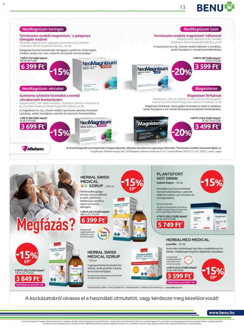 BENU Gyógyszertárak Akciós újság BENU Gyógyszertárak 13 oldal