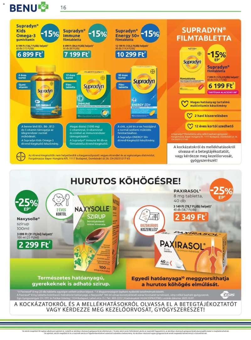 BENU Gyógyszertárak Akciós újság BENU Gyógyszertárak 16 oldal