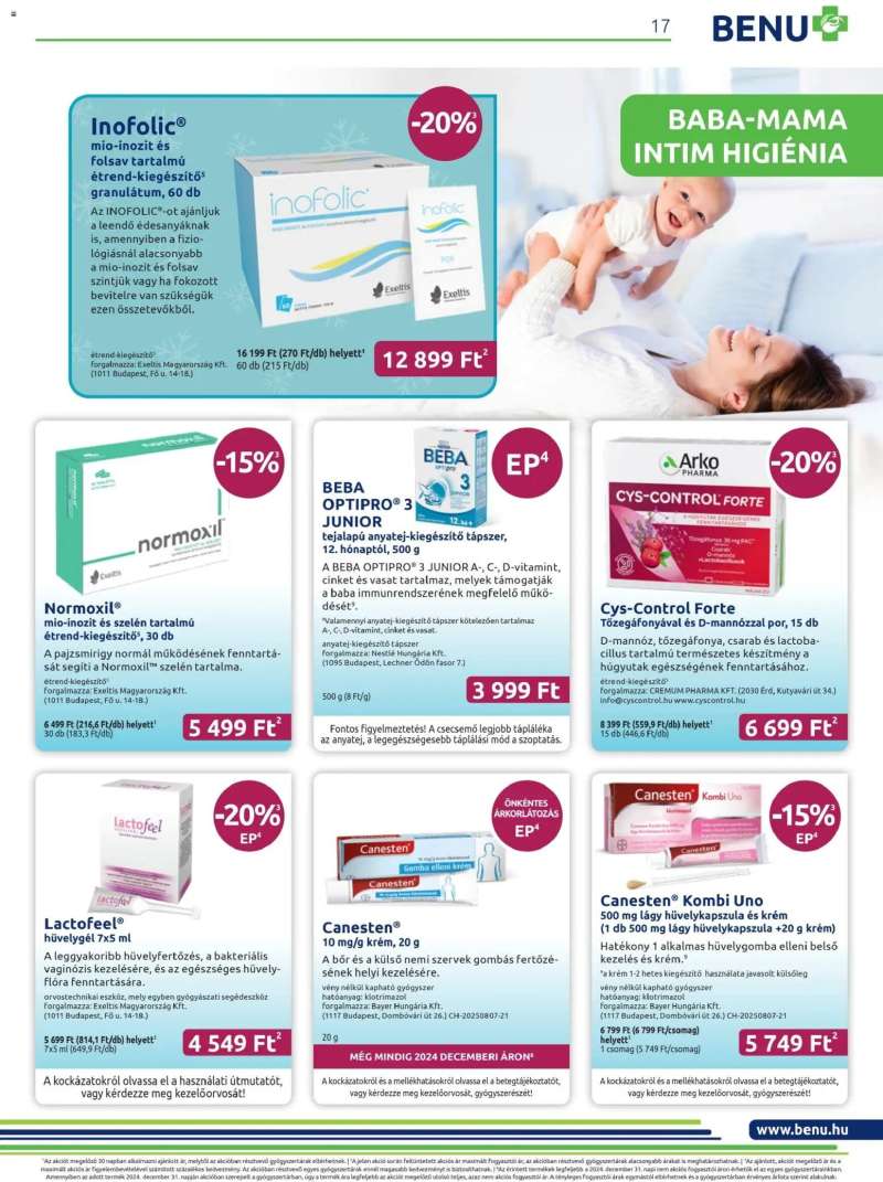 BENU Gyógyszertárak Akciós újság BENU Gyógyszertárak 17 oldal