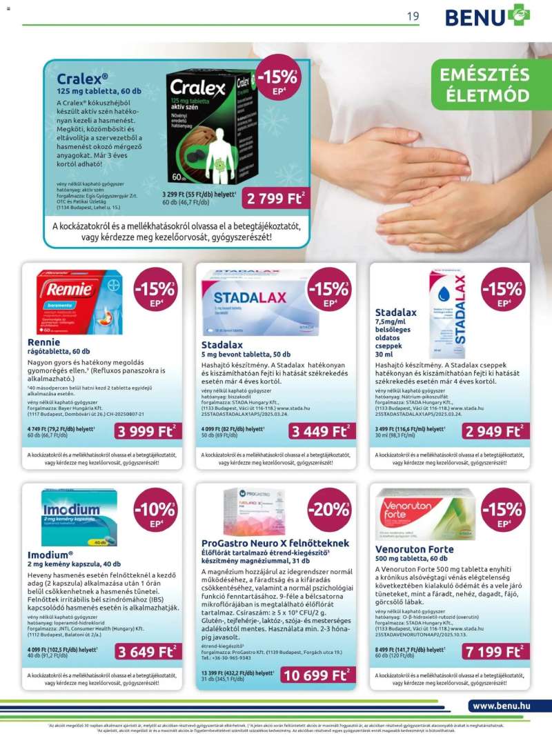 BENU Gyógyszertárak Akciós újság BENU Gyógyszertárak 19 oldal