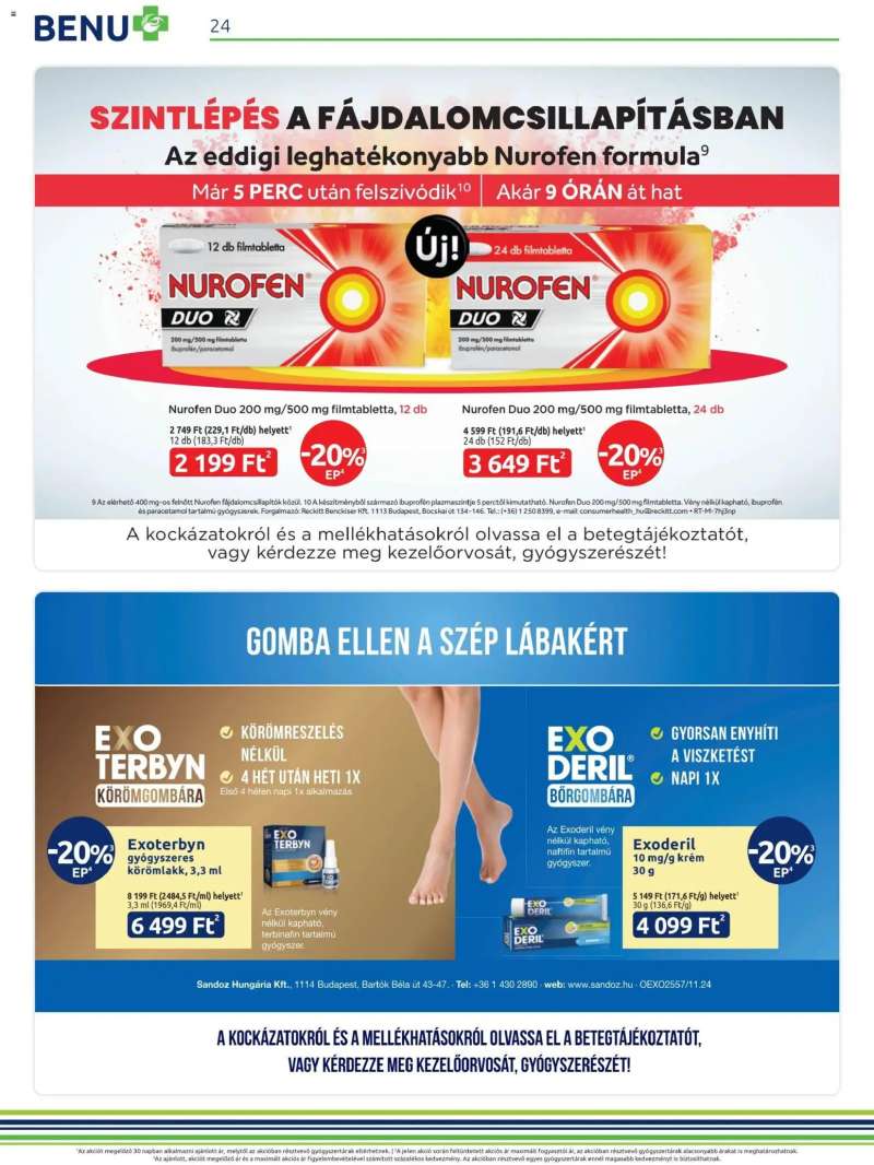 BENU Gyógyszertárak Akciós újság BENU Gyógyszertárak 24 oldal