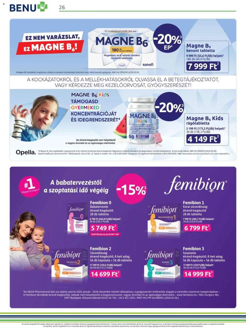 BENU Gyógyszertárak Akciós újság BENU Gyógyszertárak 26 oldal