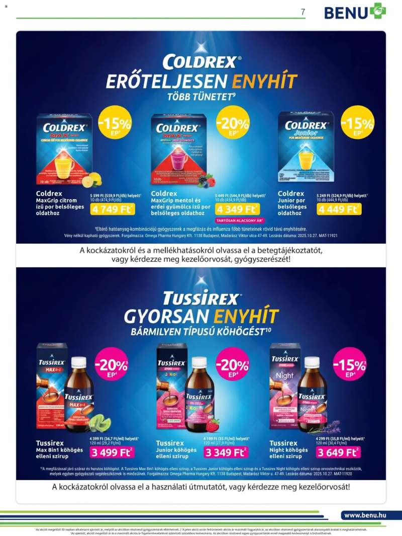 BENU Gyógyszertárak Akciós újság BENU Gyógyszertárak 7 oldal